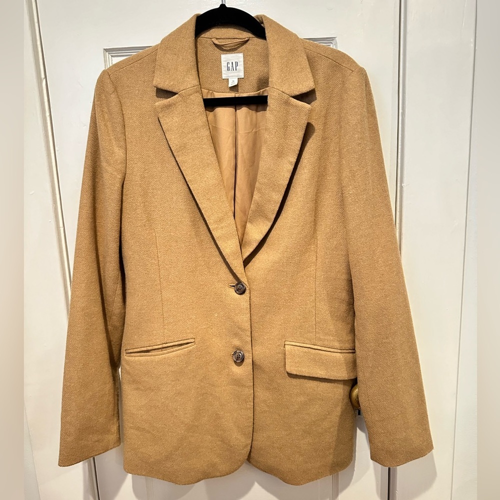 GAP CAMEL WOMENS BLAZER SIZE‎ 10 Tall